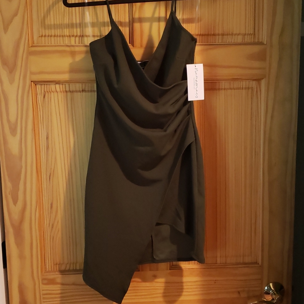 Blue blush asymmetrical dress